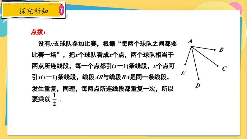 冀教数学九年级上册 24.4.3 一元二次方程的应用（3） 建立一元二次方程解循环问题 PPT课件07