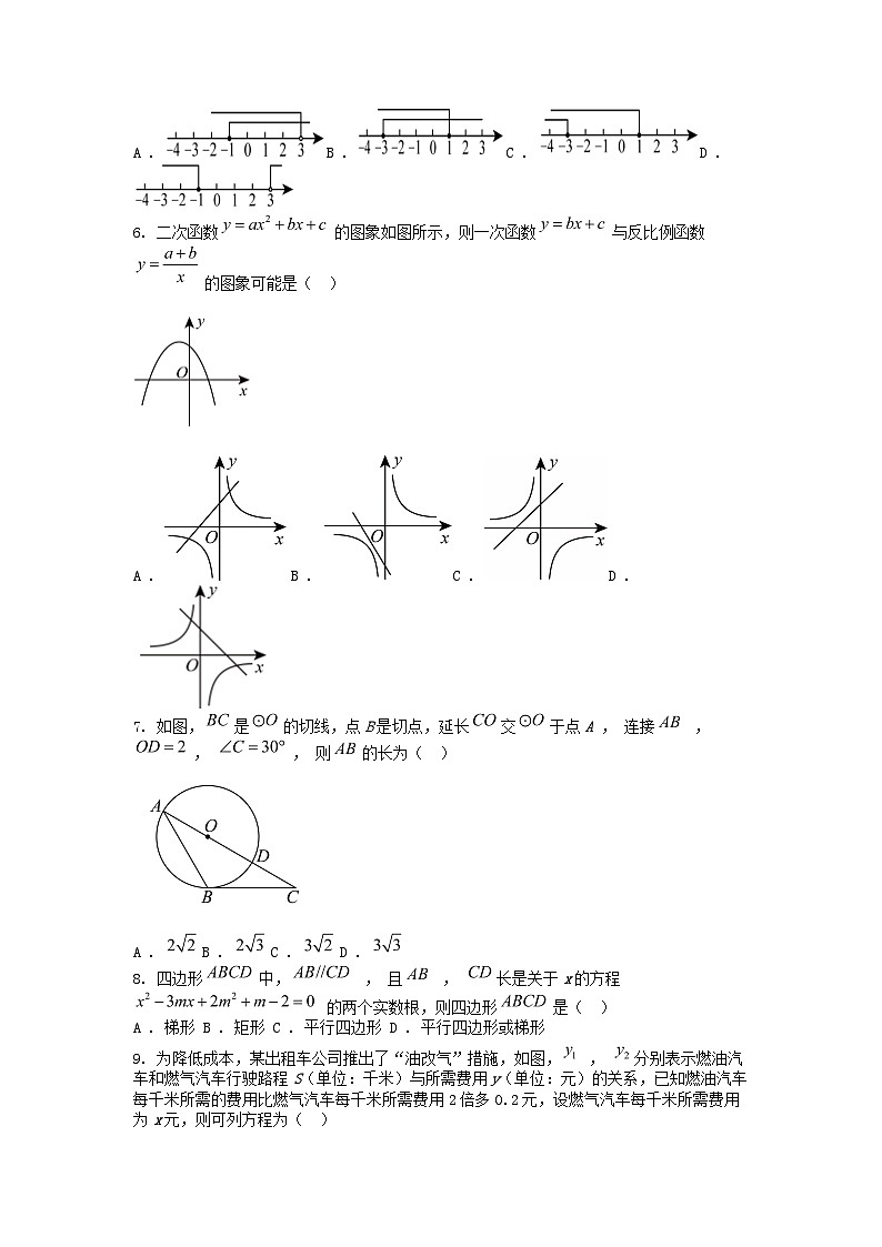 [数学][一模]广东省汕头市濠江区2024年中考数学一模试题第2页