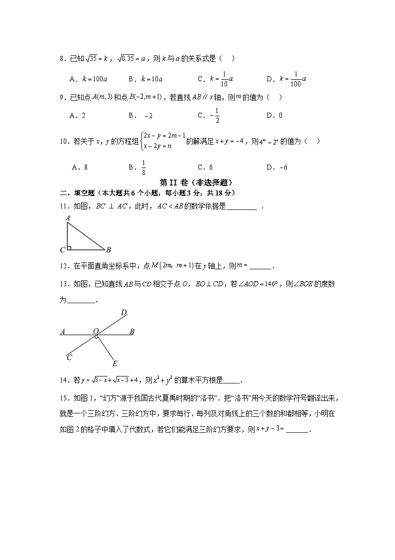 2023-2024学年内蒙古地区七年级下学期数学期末综合评价模拟卷02（人教版）(含答案与解析)02