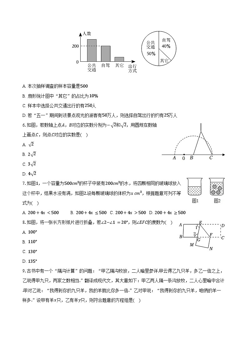 2023-2024学年江苏省南通市启东市七年级（下）期末数学试卷（含答案）02