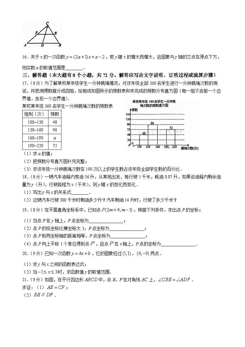 河北省沧州市任丘市2023-2024学年八年级下学期期末数学试题第3页