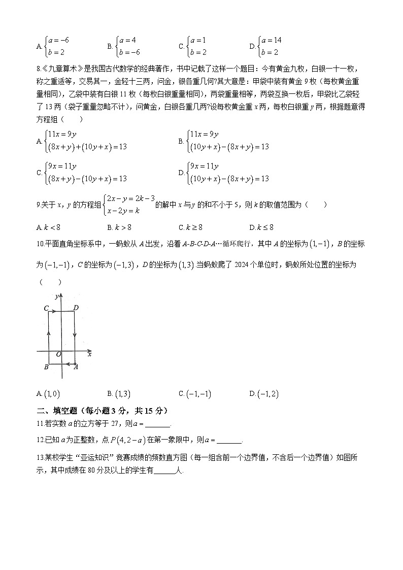 河南省商丘市夏邑县2023-2024学年七年级下学期期末数学试题第2页