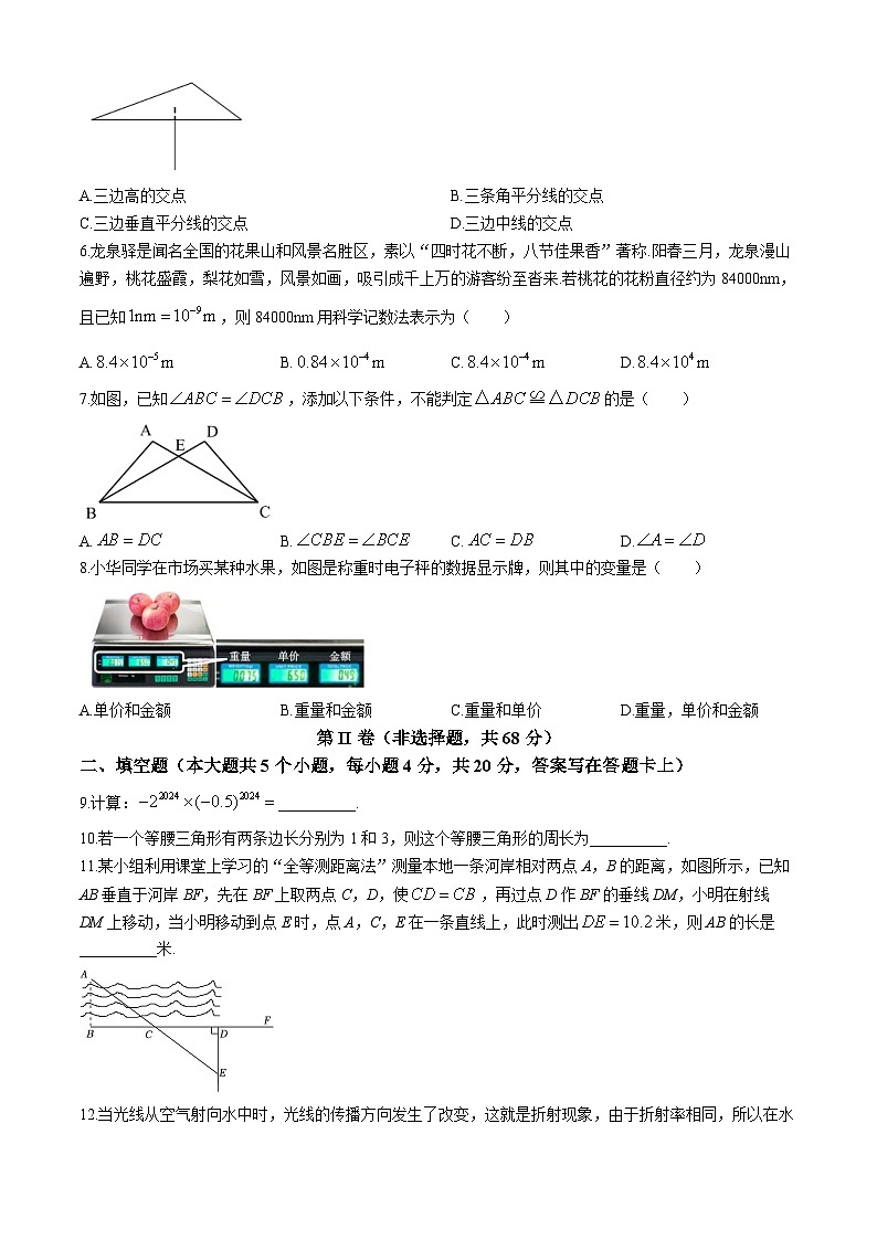 四川省成都市龙泉驿区2023-2024学年七年级下学期期末数学试题第2页