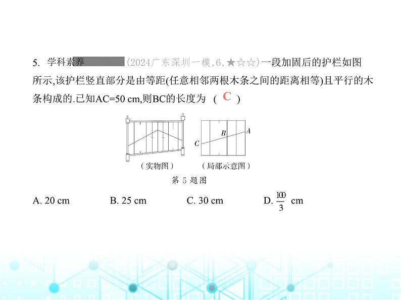 华东师大版初中数学九年级上册期中素养综合测试卷(二)课件07