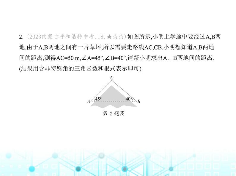 华东师大版初中数学九年级上册专项素养巩固训练卷(八)化斜为直解三角形的常见类型练课件第5页