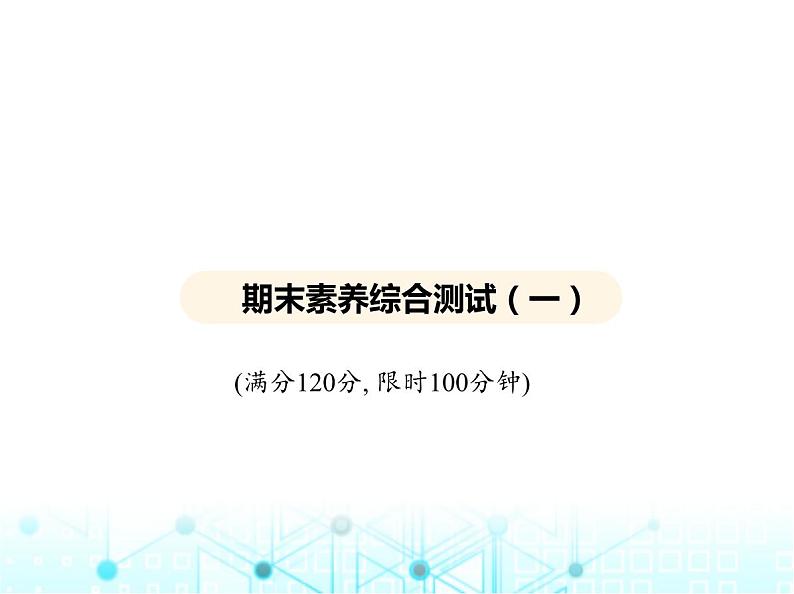 华东师大版初中数学九年级上册期末素养综合测试(一)课件02