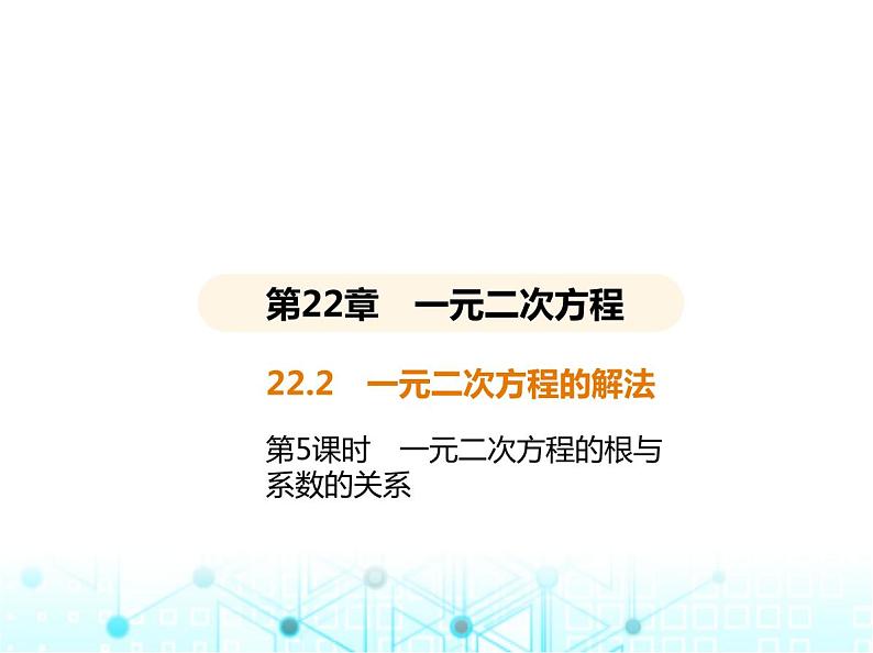 华东师大版初中数学九年级上册22-2一元二次方程的解法第五课时一元二次方程的根与系数的关系课件第2页