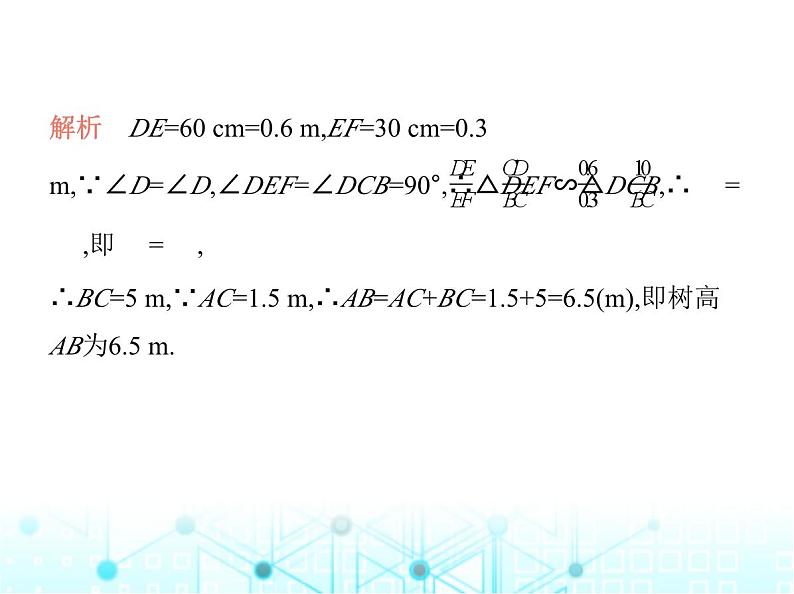 华东师大版初中数学九年级上册23-3相似三角形第6课时相似三角形的应用课件08