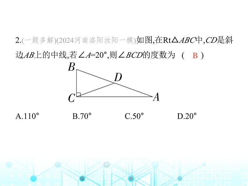 华东师大版初中数学九年级上册24-2直角三角形的性质课件05