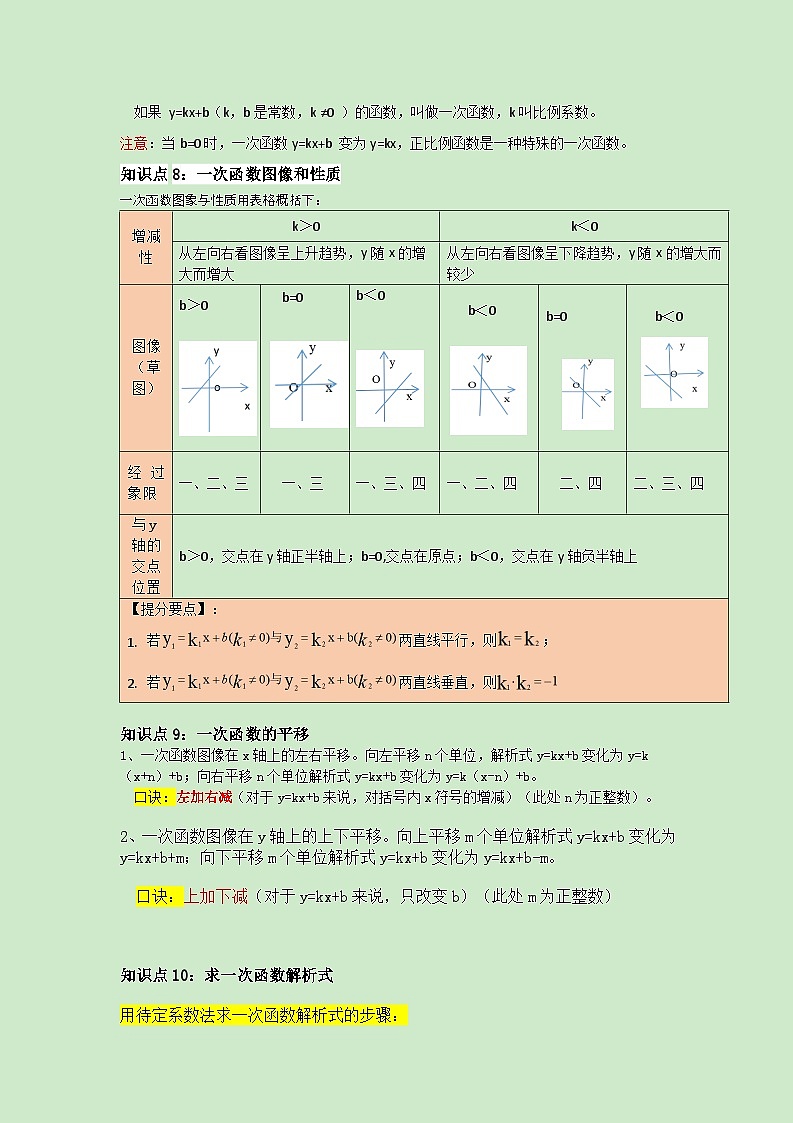 专题06 一次函数（知识串讲+热考题型+真题训练）（原卷版）第3页