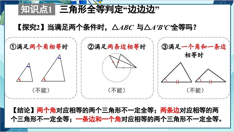 人教版数学八年级上册 12.2  第1课时 用“SSS”判定三角形全等 PPT课件第8页