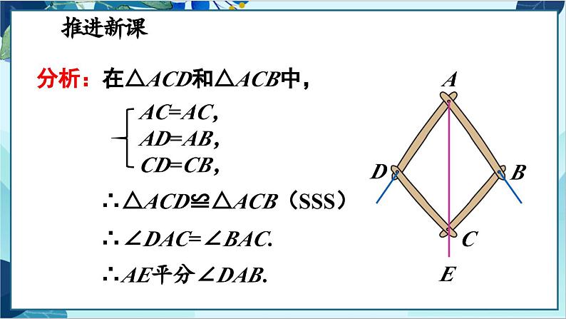 人教版数学八年级上册 12.3  第1课时 角平分线的作法及性质 PPT课件06