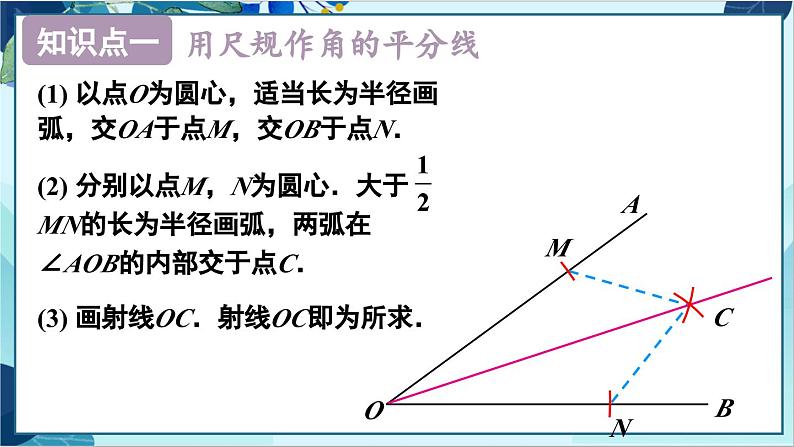 人教版数学八年级上册 12.3  第1课时 角平分线的作法及性质 PPT课件08