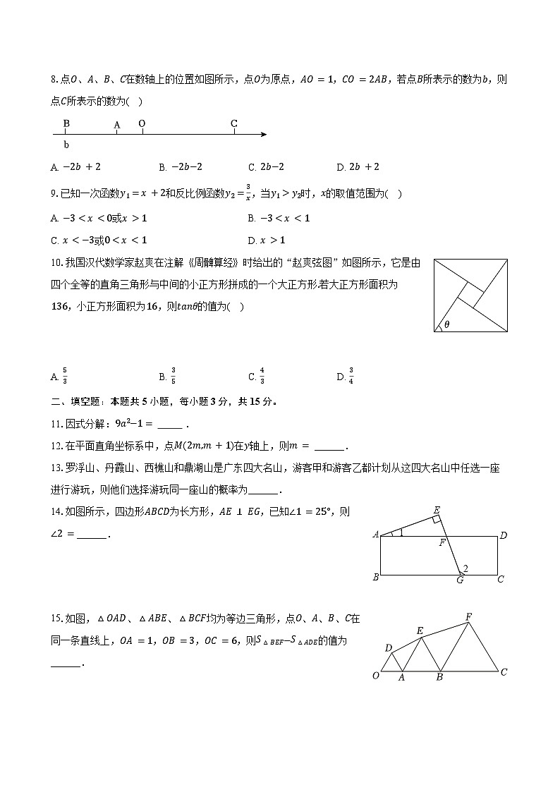 2024年广东省河源市中考数学二模试卷（含答案）02