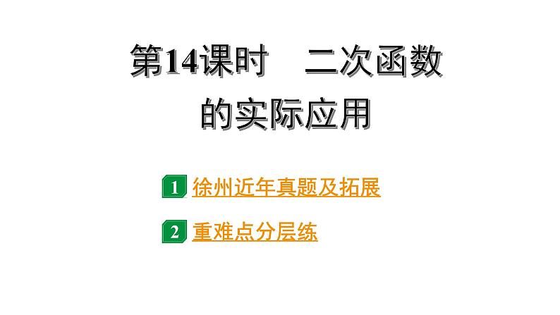 2024徐州中考数学二轮重点专题研究 第14课时 二次函数的实际应用（课件）01