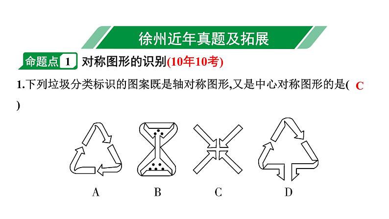 2024徐州中考数学二轮重点专题研究 第30课时 图形的对称(含折叠)与旋转（课件）第2页