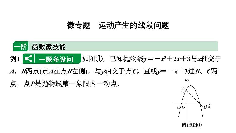 2024徐州中考数学二轮重点专题研究 微专题 运动产生的线段问题（课件）01