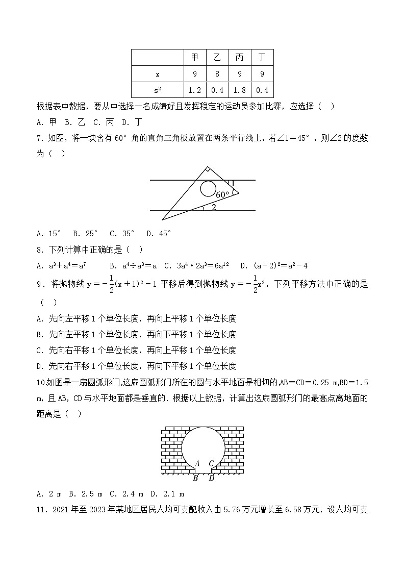 2024年广西南宁市中考模拟数学试卷（一）02