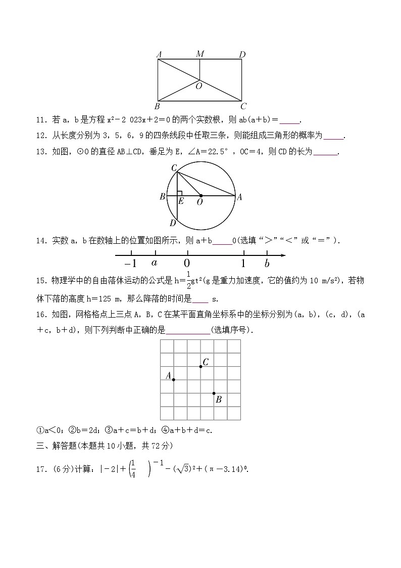 2024年宁夏银川市中考模拟数学试卷（三）第3页