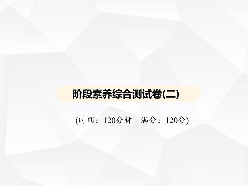 北师大版初中九年级数学上册阶段素养综合测试卷(二)课件第1页