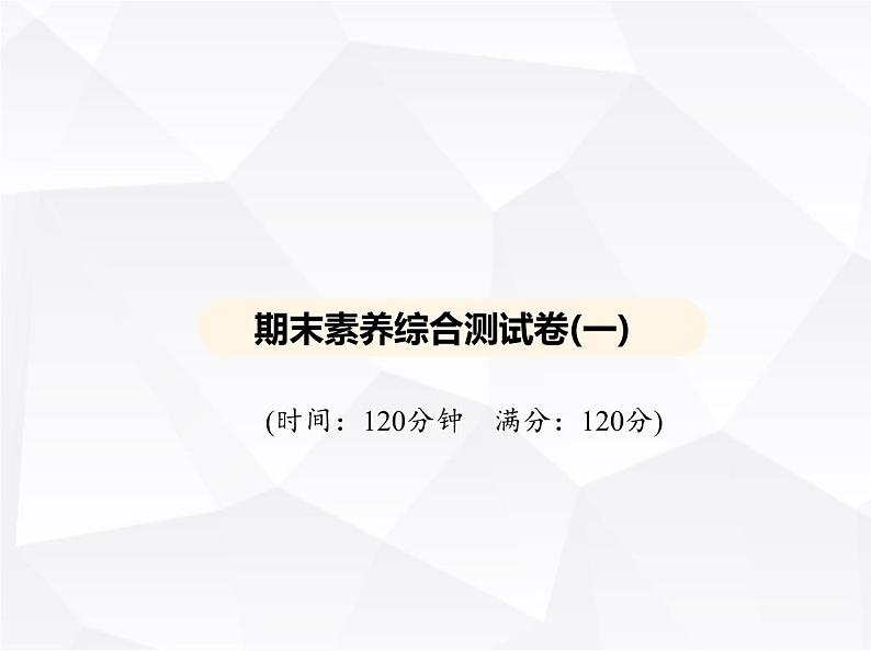 北师大版初中九年级数学上册期末素养综合测试卷(一)课件01