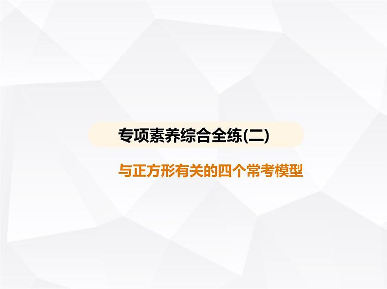 北师大版初中九年级数学上册专项素养综合练(二)与正方形有关的四个常考模型课件第1页