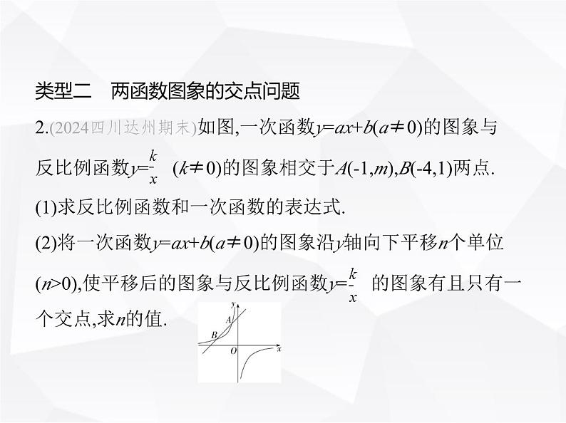 北师大版初中九年级数学上册专项素养综合练(九)反比例函数与一次函数的综合课件第5页