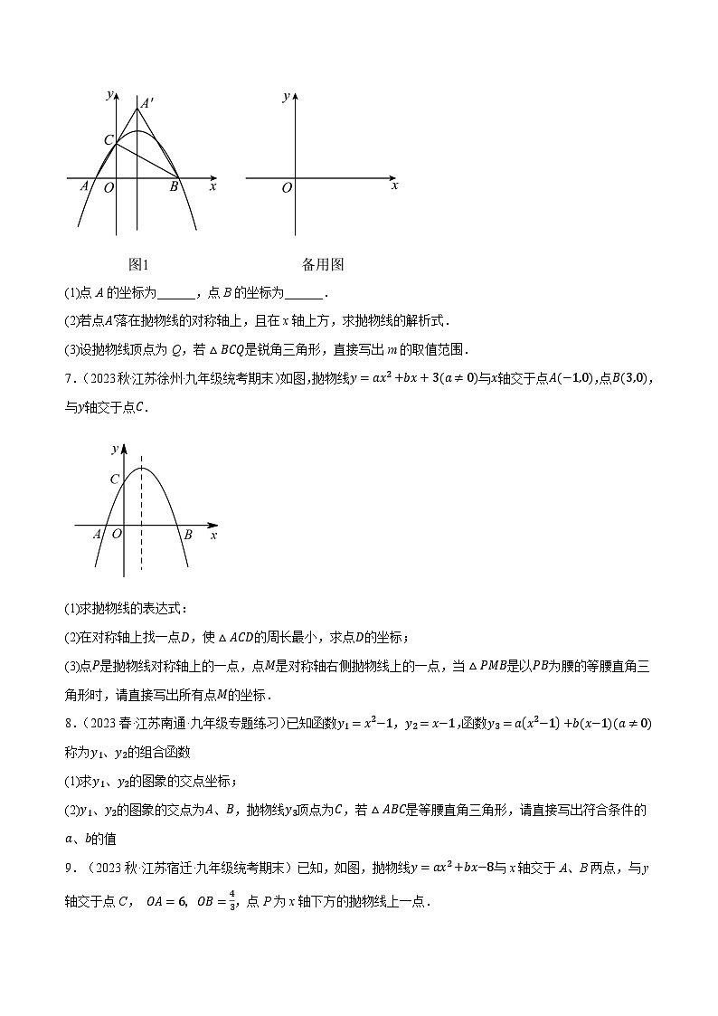 中考数学大题高分秘籍【江苏专用】专题18二次函数与特殊三角形综合问题(最新模拟40题预测)(原卷版+解析)第3页