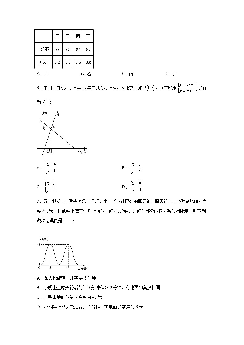 福建省三明市尤溪县2023-2024学年八年级上学期期末考试数学试卷(含解析)02
