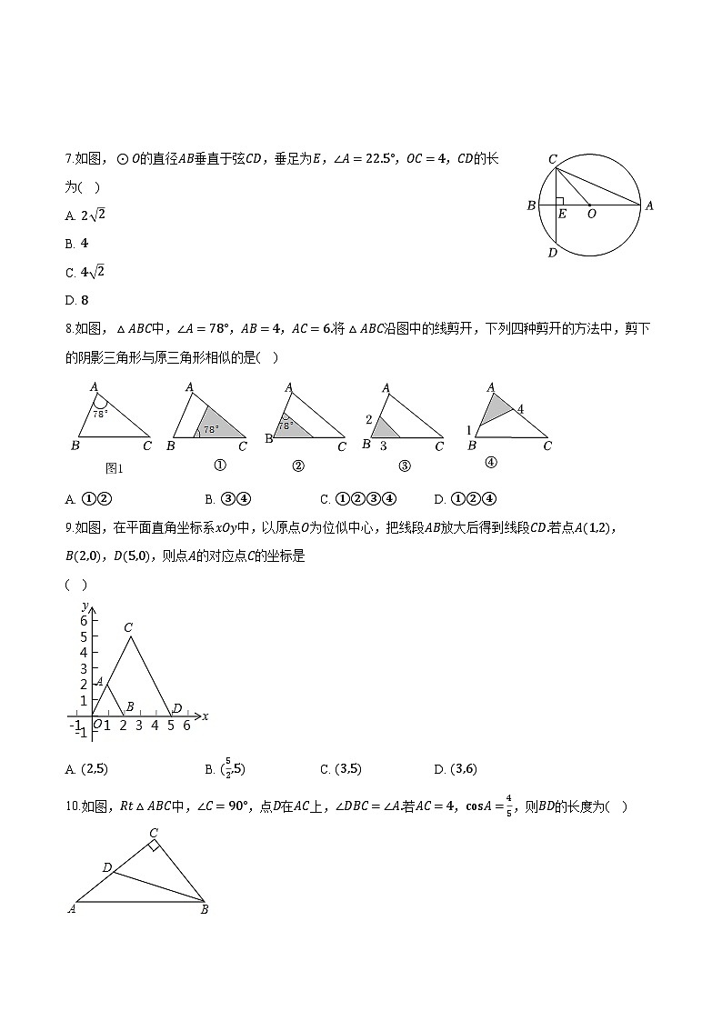 河北省石家庄市高邑县2024届九年级上学期期末教学质量检测数学试卷(含解析)第2页