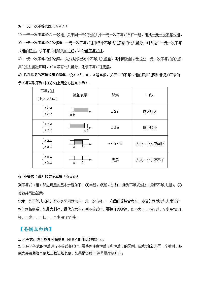 考点08 一次不等式（组）（精讲）（解析版）第2页
