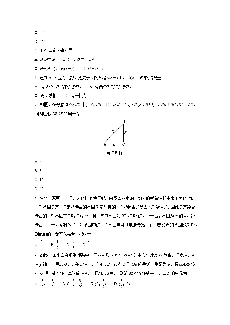 2024中考数学复习 河南模拟试题白卷 (含详细解析)第2页