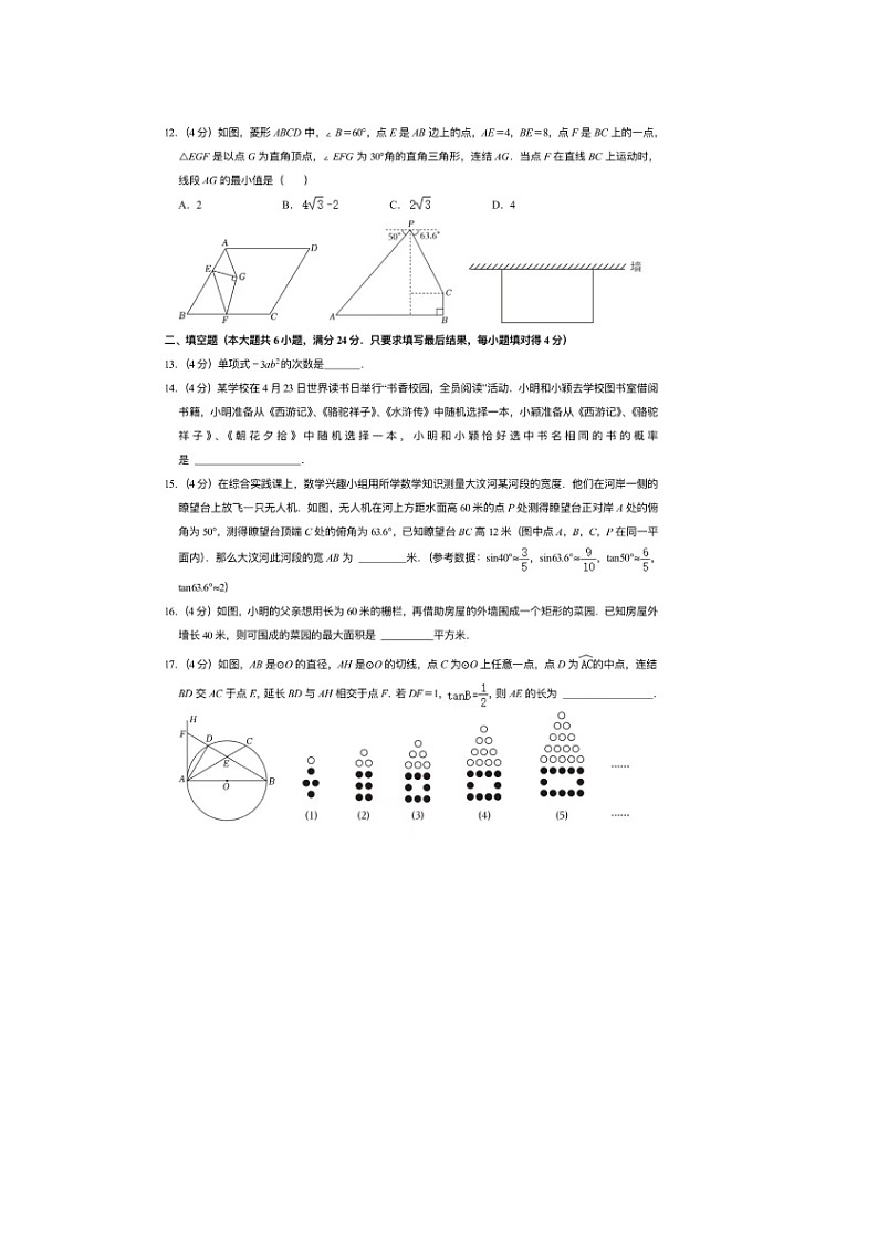 2024年山东省泰安市中考真题数学试题03