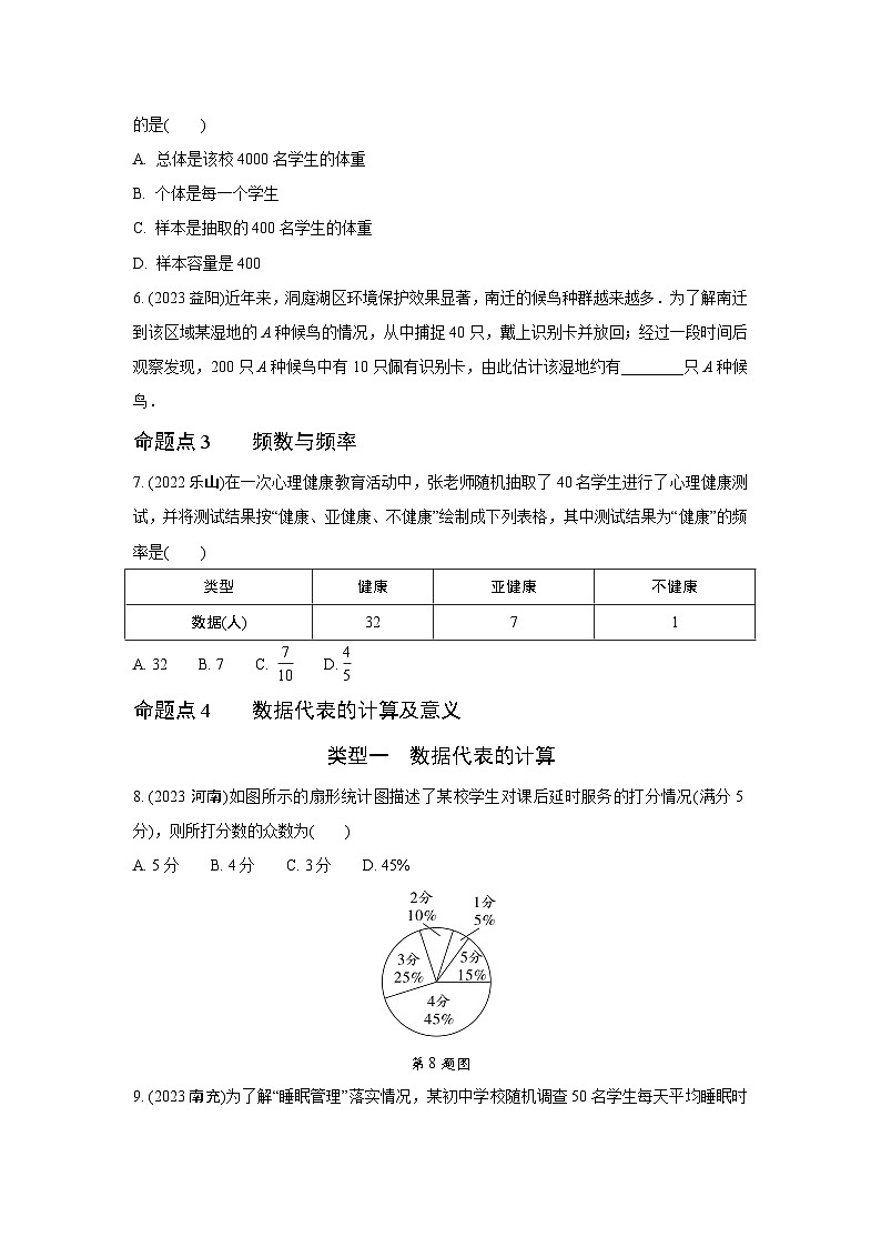 2024中考数学全国真题分类卷 第二十五讲 统计 强化训练(含答案)第2页