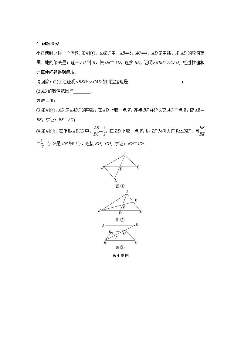 2024中考数学全国真题分类卷 模型一 倍长中线模型 强化训练(含答案)02