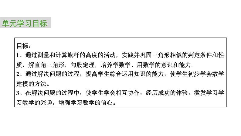 2024中考数学试题研究专题《测量学校旗杆高度第1节课》 教学课件第3页