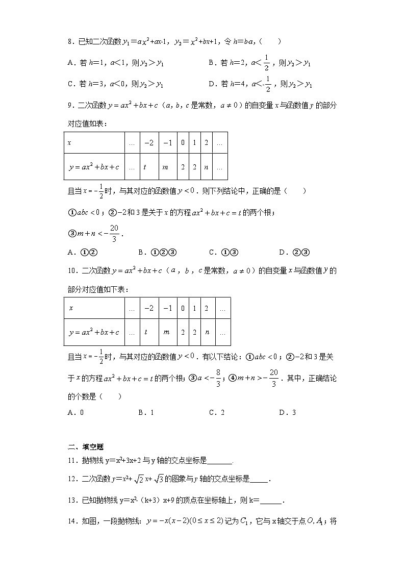 沪教版九年级上册数学专题训练专题06二次函数与一元二次方程重难点专练(原卷版+解析)第3页