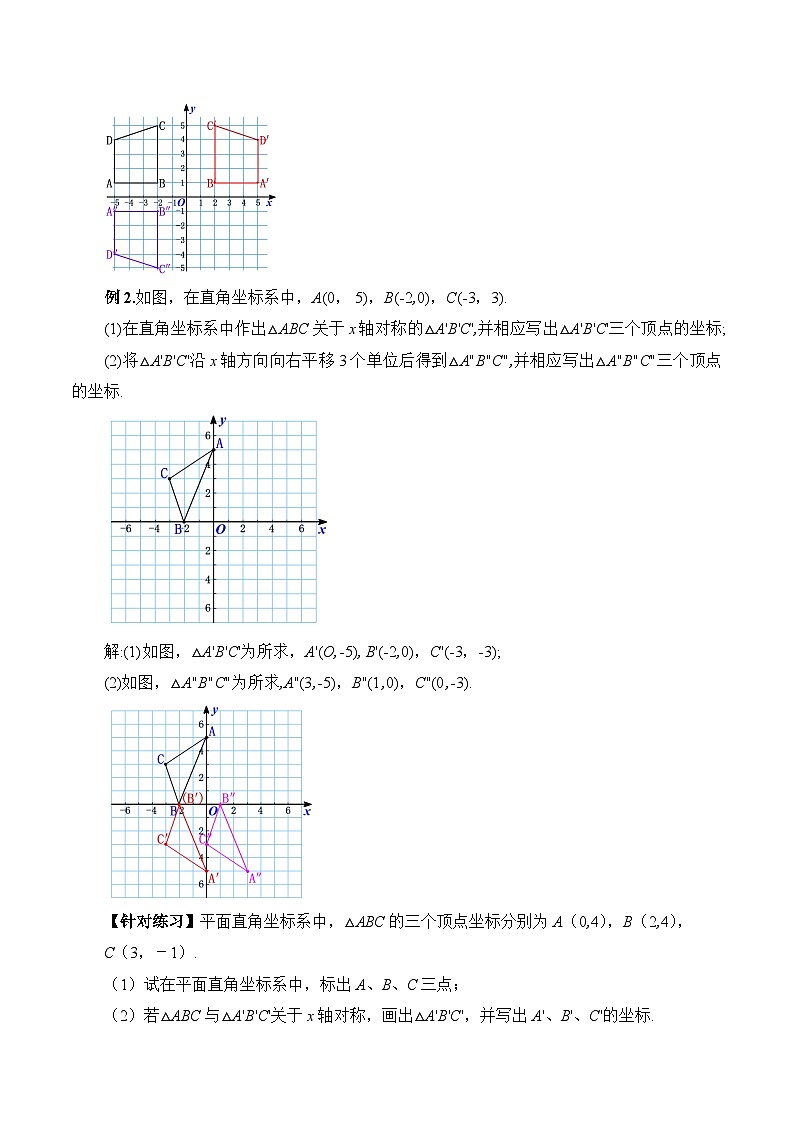 人教版数学八年级上册 13.2.2+用坐标表示轴对称课件+教学设计+导学案+分层作业03