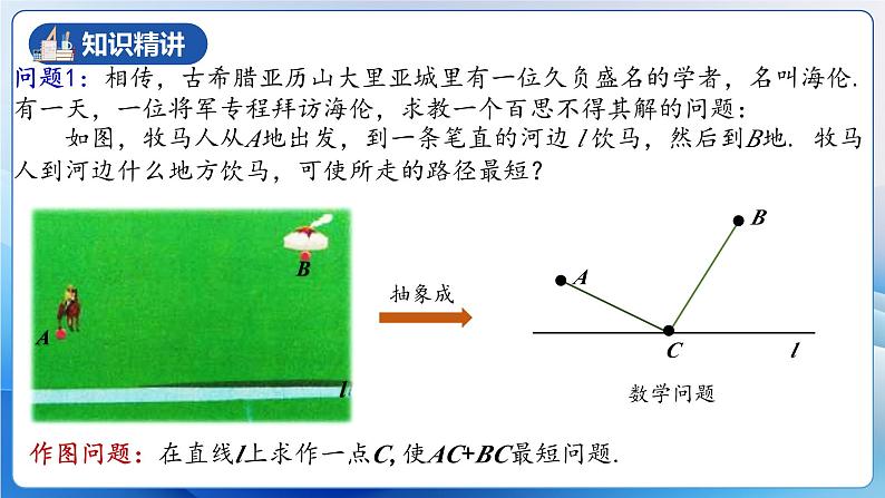 人教版数学八年级上册  13.4 课题学习：最短路径问题（课件+教学设计+导学案+分层作业）06