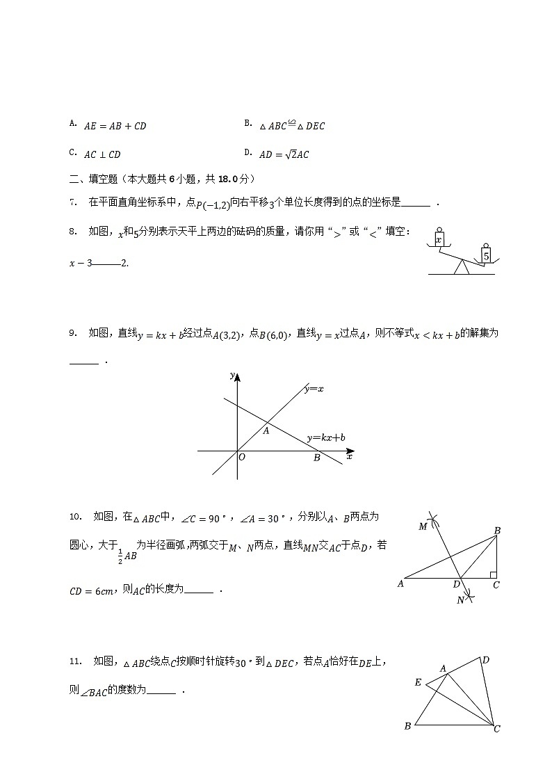 2022-2023学年江西省鹰潭市余江县八年级下学期期中数学试题及答案03