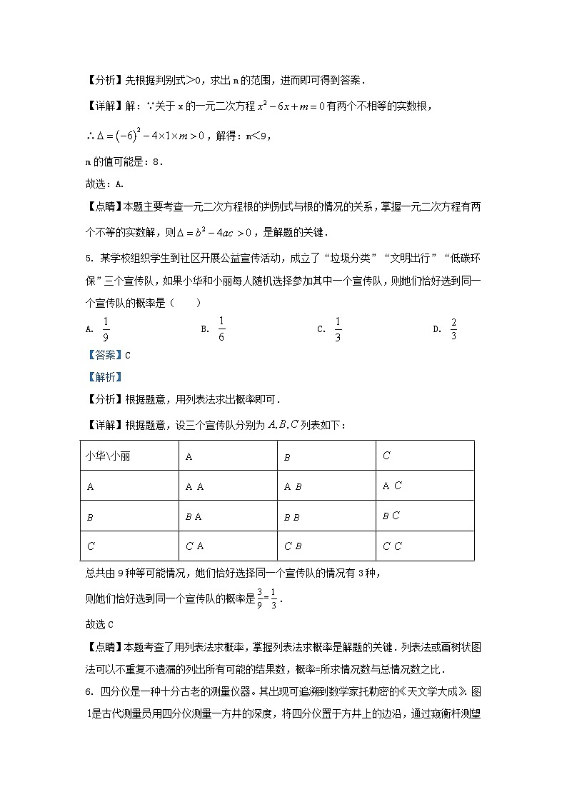 2023-2024学年山东省济南市章丘区九年级上学期数学第三次阶段试题及答案第3页