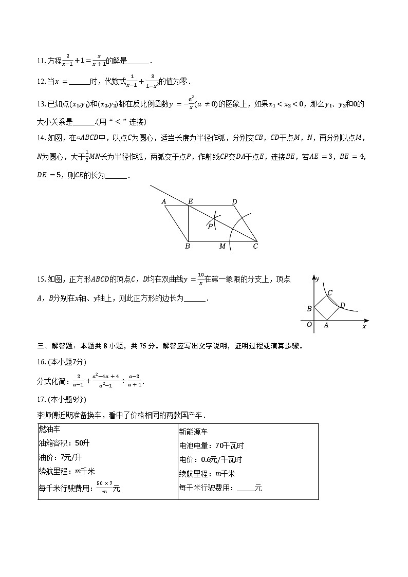 2023-2024学年河南省周口市商水县阳城学校八年级（下）月考数学试卷（含解析）03