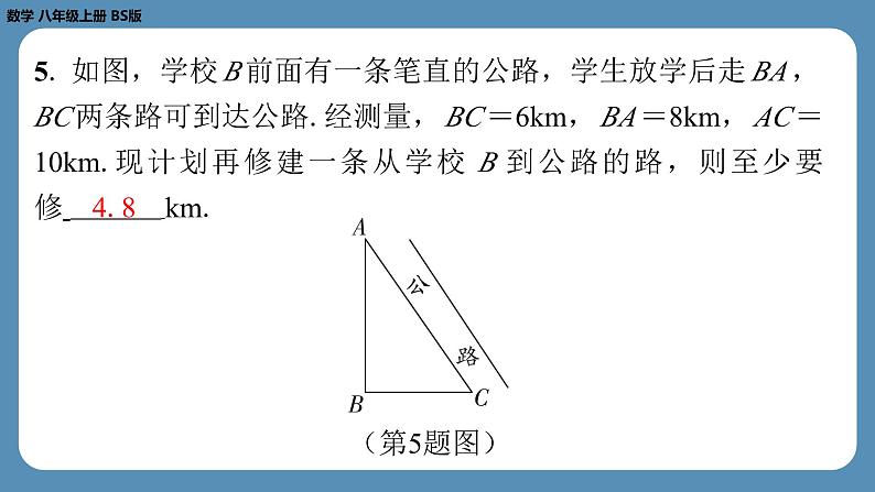 2024-2025学年度北师版八上数学1.3勾股定理的应用【课外培优课件】第6页