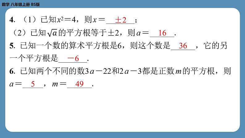 2024-2025学年度北师版八上数学2.2平方根（第二课时）【课外培优课件】第4页