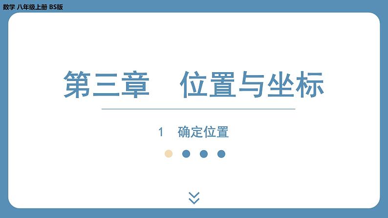 2024-2025学年度北师版八上数学3.1确定位置【课外培优课件】第1页