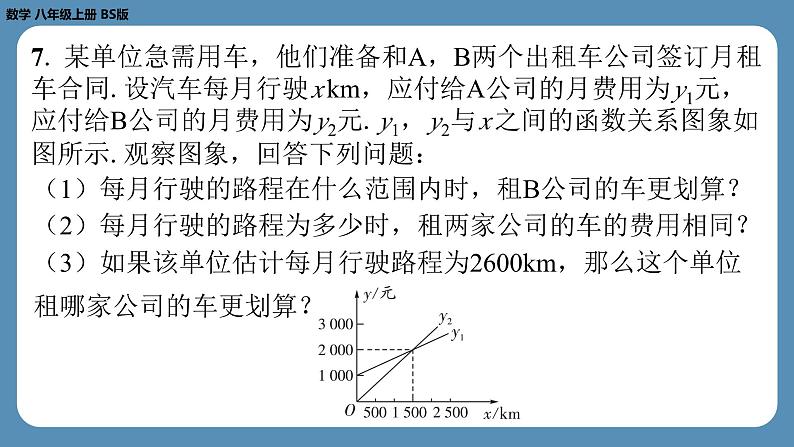 2024-2025学年度北师版八上数学4.4一次函数的应用（第三课时）【课外培优课件】第8页