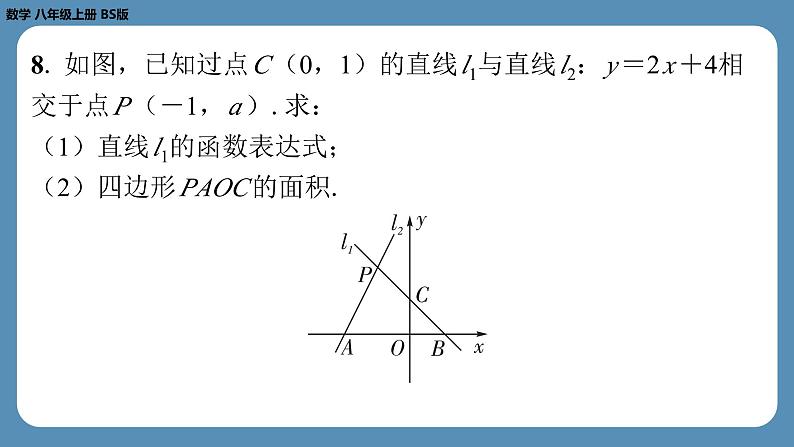 2024-2025学年度北师版八上数学4.4一次函数的应用（第一课时）【课外培优课件】第8页