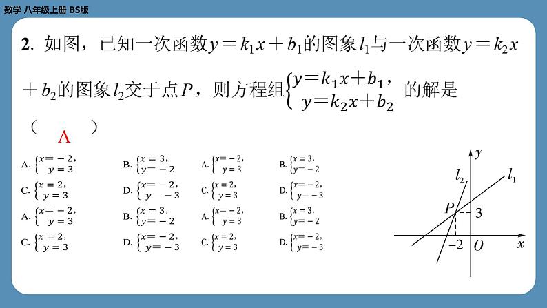 2024-2025学年度北师版八上数学5.6二元一次方程与一次函数【课外培优课件】第3页