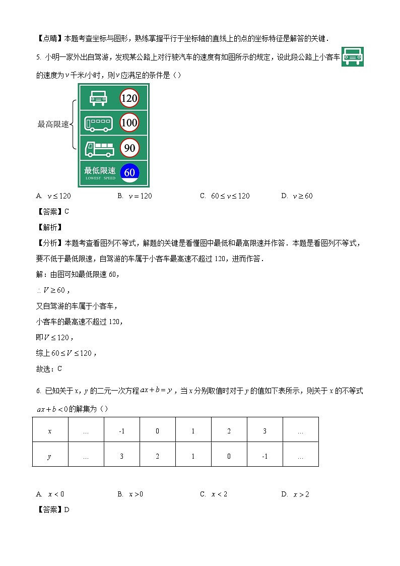 江西省赣州市于都县2023-2024学年七年级下学期期末数学试题（解析版）03