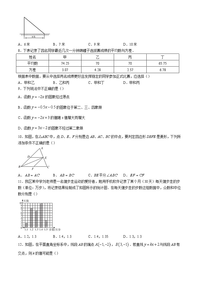 河北省张家口市宣化区2023-2024学年八年级下学期期末数学试题（人教版）第2页